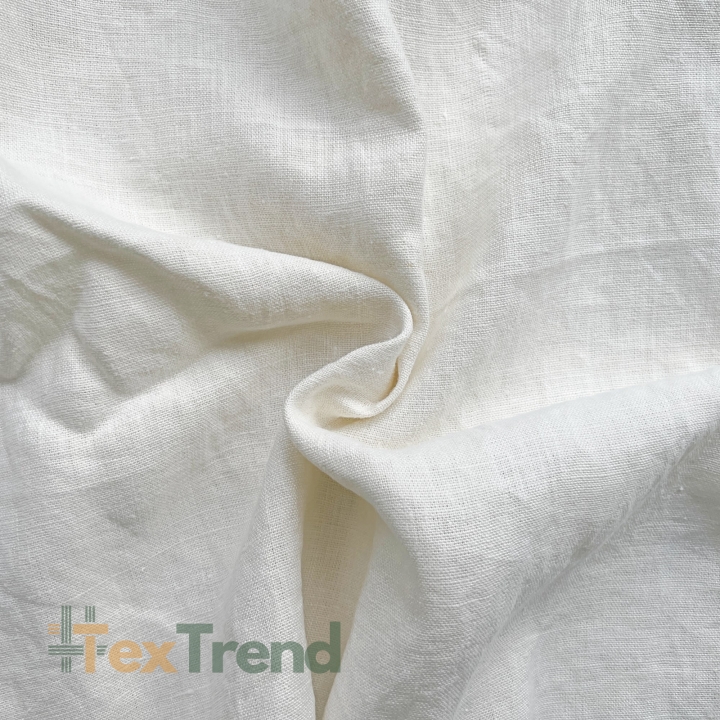 Leinen Vorhangstoff - 360g - 143cm - optisches Weiß  