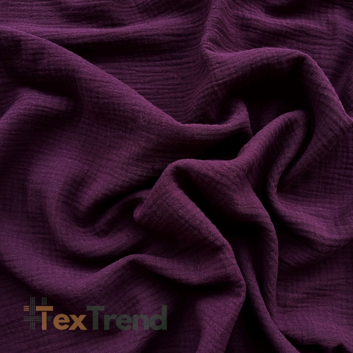 Bordeaux Doppel-Gaze Musselin  