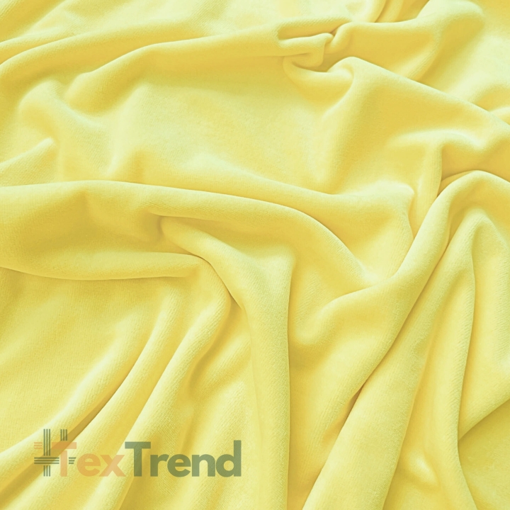 Baumwollvelours - hellgelb  