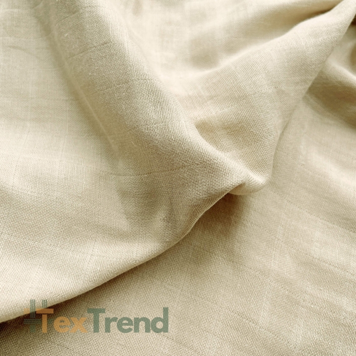 Beige Baumwoll-Musselin  