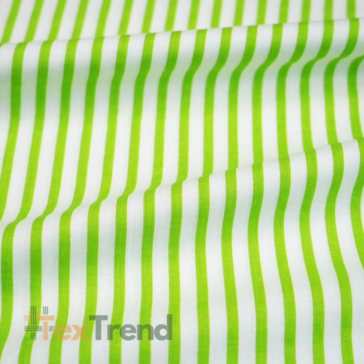 Baumwolle 100% Streifen grün und weiß  