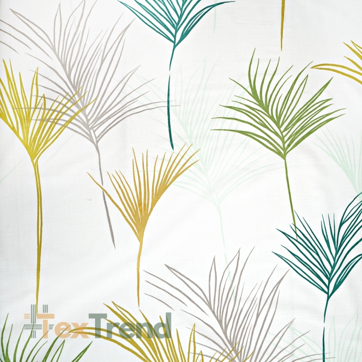 Baumwolle 100% olivgrüne Palmblätter  