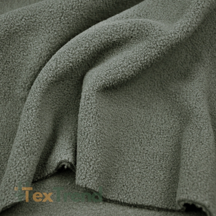 Premium Fleece grau mit grünem Farbton  