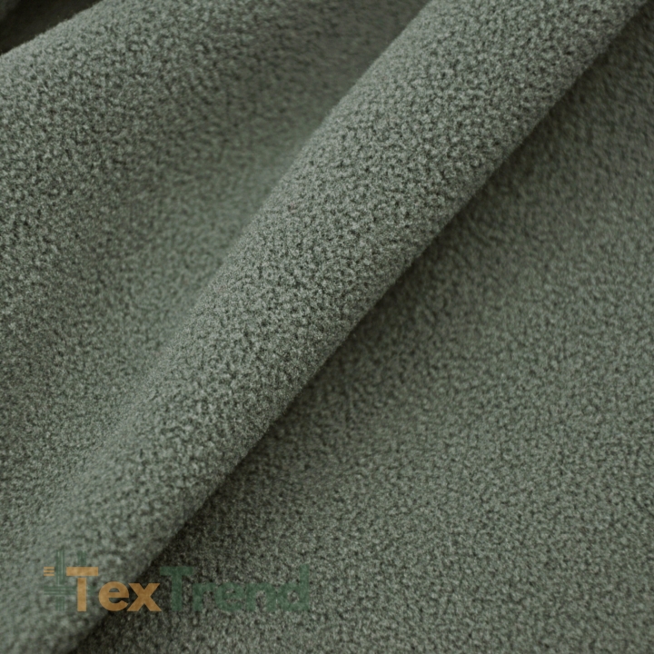 Premium Fleece grau mit grünem Farbton  