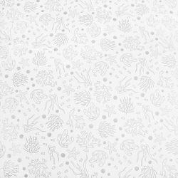 Baumwolle 100% graue Algen auf weißem Hintergrund  