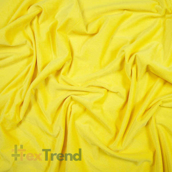 Glattes Samt gelb (kanariengelb)  