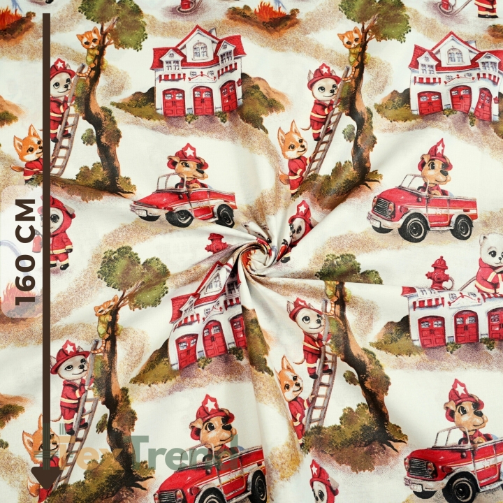 Baumwolle 100% Feuerwehr Rettungsaktion  