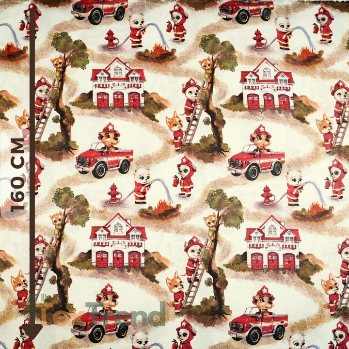Baumwolle 100% Feuerwehr Rettungsaktion  