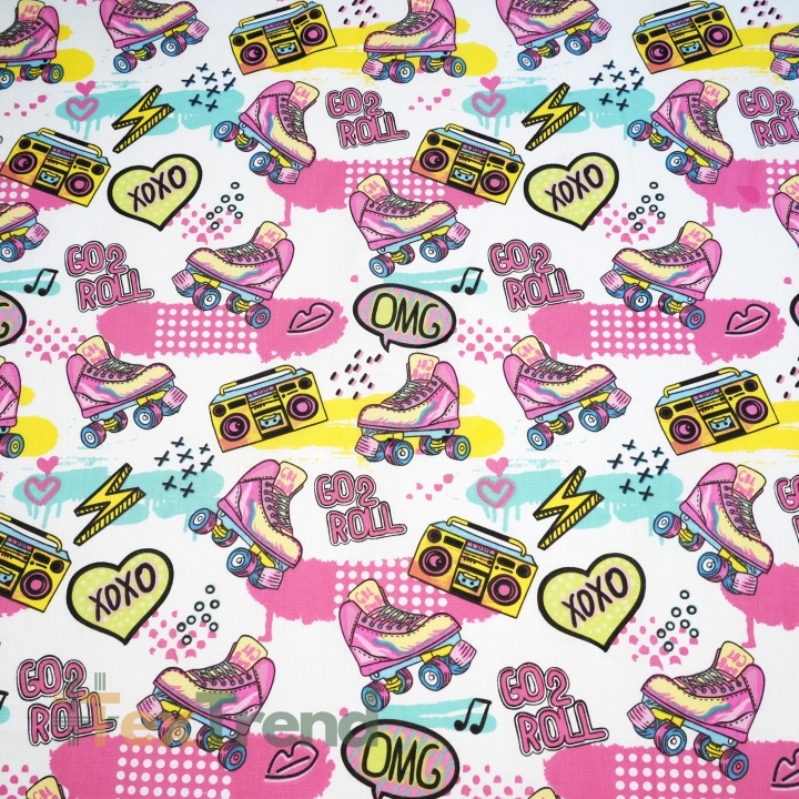 Baumwolle 100% Jugendmuster rosa xoxo  