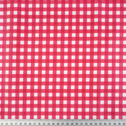 100% Baumwolle Karomuster rot und weiß  