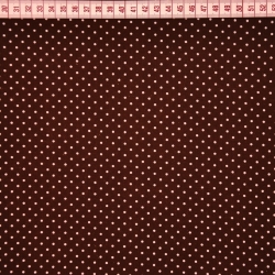 Baumwolle 100% Stecknadeln 2mm weiß auf braunem Hintergrund  