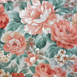 Canvas Vorhangstoff Blumen 17  