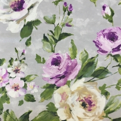 Canvas Vorhangstoff Blumen 20  