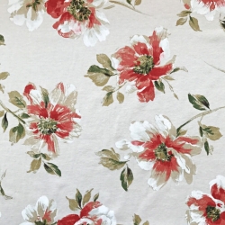 Canvas Vorhangstoff Blumen 29  