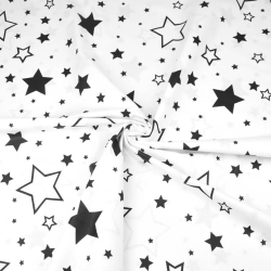 Baumwolle 100% Galaxie schwarz auf weißem Hintergrund  