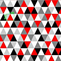 Baumwolle 100% große rot-graue Dreiecke.  