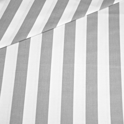 Baumwolle 100% Streifen weiß-grau  