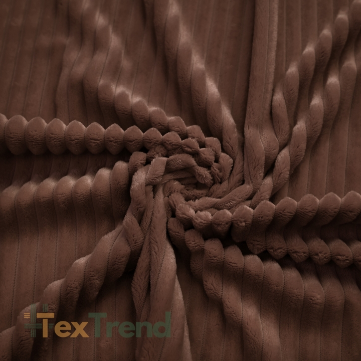 Minky Premium Streifen braun  