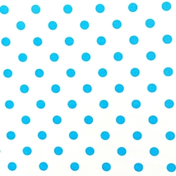 Baumwolle 100% Punkte 11mm marine auf weißem Hintergrund  