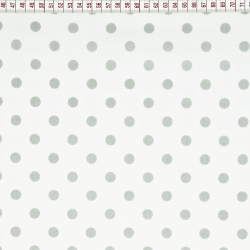 Baumwolle 100% Punkte 11mm grau auf weißem Hintergrund  
