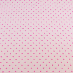 Baumwolle 100% Sterne 8mm rosa auf hellrosa Hintergrund  