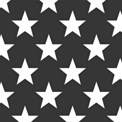 Baumwolle 100% Sterne 90mm weiß auf graphitfarbenem Hintergrund  