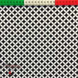 Baumwolle 100% Schwarze marokkanische Kleeblätter  