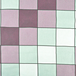 Baumwolle 100% 3D Karomuster lila-grau  