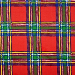 Baumwolle 100% rot-grüne Karos  