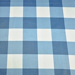 Baumwolle 100% große Karos blau  