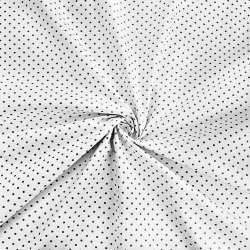Baumwolle 100% Punkte 4mm schwarz auf weißem Hintergrund  