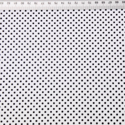 Baumwolle 100% Punkte 2,5mm schwarz auf weißem Hintergrund  