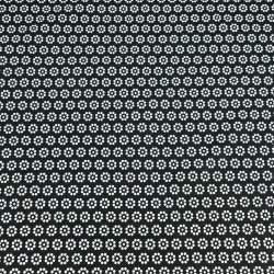 Baumwolle 100% MINI Blümchen Punkte weiß auf schwarzem Hintergrund  