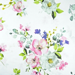 Baumwolle 100% große Apfelbaumblumensträuße auf weißem Hintergrund  