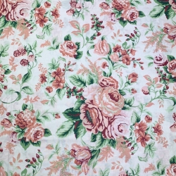 Baumwolle 100% Blumen Rosen Zigeuner rosa  