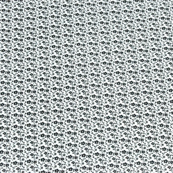 Baumwolle 100% MINI Wiese schwarz auf weißem Hintergrund  