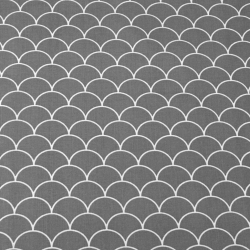 Baumwolle 100% weiße Schuppen auf dunkelgrauem Hintergrund  