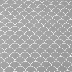 Baumwolle 100% weiße Schuppen auf grauem Hintergrund  