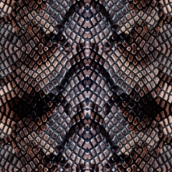 Sweatshirtstoff Loop Digitaldruck - Schlangen Muster braun  