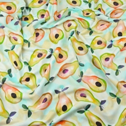 Jersey-Stoff digitaldruck - Avocado  