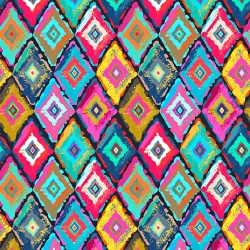 Jersey Stoff Digitaldruck - bunte Mosaik  