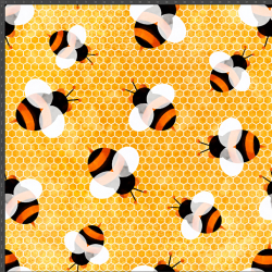 Jersey Druck digital - Bienen auf Honigwaben  