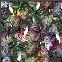 Jersey-Stoff Dschungel mit Papageien - Digitaldruck  