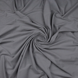 Einfarbiger Jersey-Stoff in Dunkelgrau  