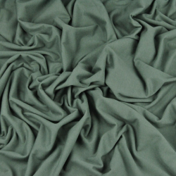 Jersey-Stoff einfarbig grau-grün  