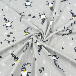 Jersey-Strick Zwerge auf grauem Hintergrund  