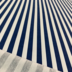 Jersey-Stoff Streifen weiß-marineblau  