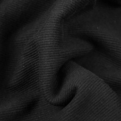 Rippstrickstoff (Bündchen) - schwarz  