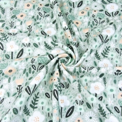 Baumwolle Musselin Double Gauze - Digitaldruck - Salbeiwiese  