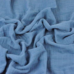 Baumwoll-Musselin Jeansoptik  